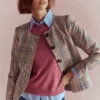 Emilia Cotton Crew Neck Vest Pink Heather Emilia Cotton Crew Neck Vest Pink Heather