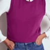 Emilia Cotton Crew Neck Vest Regal Purple Emilia Cotton Crew Neck Vest Regal Purple