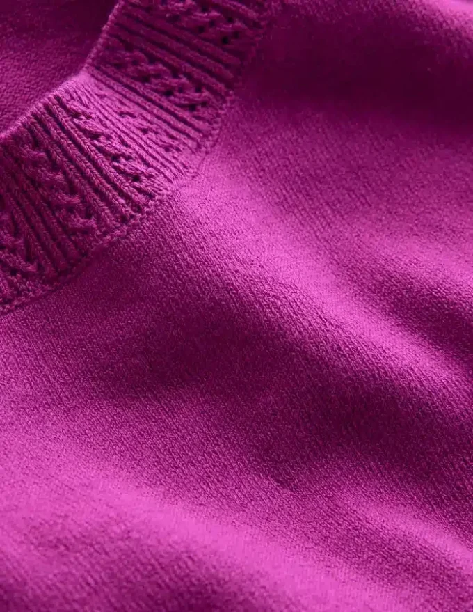 Emilia Cotton Crew Neck Vest Regal Purple Emilia Cotton Crew Neck Vest Regal Purple