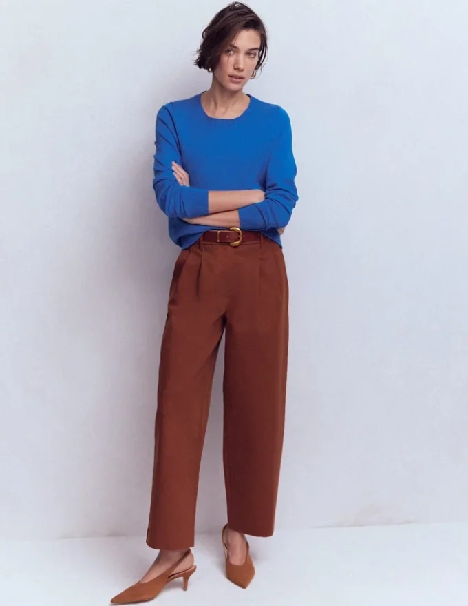Emilia Cotton Crew Sweater Kingfisher Blue Emilia Cotton Crew Sweater Kingfisher Blue