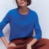 Emilia Cotton Crew Sweater Kingfisher Blue Emilia Cotton Crew Sweater Kingfisher Blue