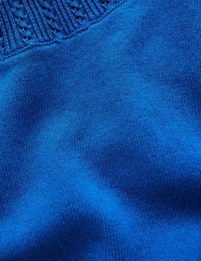 Emilia Cotton Crew Sweater Kingfisher Blue Emilia Cotton Crew Sweater Kingfisher Blue
