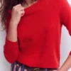 Emilia Cotton Crew Sweater Merida Red Emilia Cotton Crew Sweater Merida Red