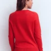 Emilia Cotton Crew Sweater Merida Red Emilia Cotton Crew Sweater Merida Red