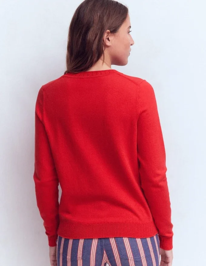 Emilia Cotton Crew Sweater Merida Red Emilia Cotton Crew Sweater Merida Red