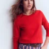 Emilia Cotton Crew Sweater Merida Red Emilia Cotton Crew Sweater Merida Red