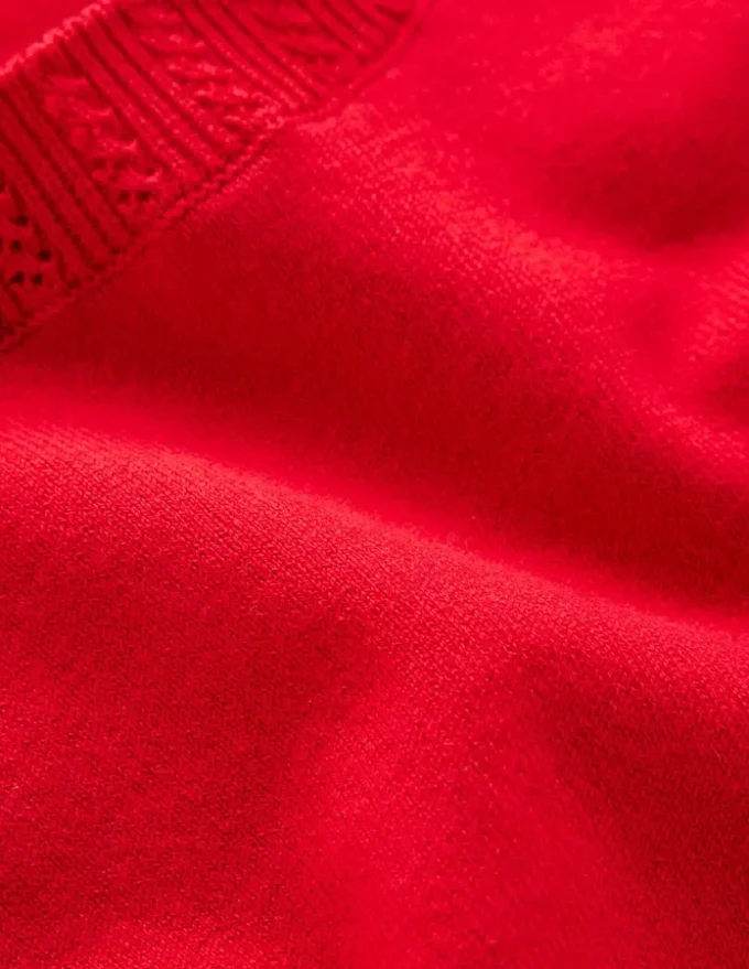 Emilia Cotton Crew Sweater Merida Red Emilia Cotton Crew Sweater Merida Red