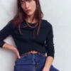 Emilia Cotton Crew Sweater Navy Emilia Cotton Crew Sweater Navy