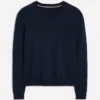 Emilia Cotton Crew Sweater Navy Emilia Cotton Crew Sweater Navy