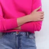 Emilia Cotton Crew Sweater Pink Peony Emilia Cotton Crew Sweater Pink Peony