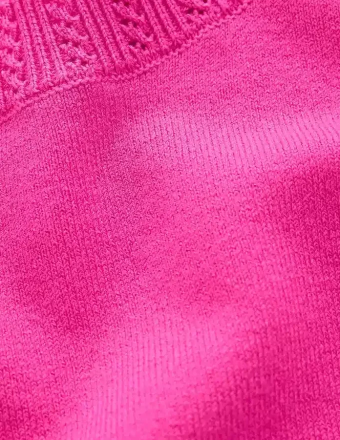Emilia Cotton Crew Sweater Pink Peony Emilia Cotton Crew Sweater Pink Peony