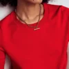 Emilia Cotton Crew Sweater Poppy Red Emilia Cotton Crew Sweater Poppy Red