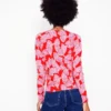 Emilia Cotton Crew Sweater Poppy Red, Bow Scatter Emilia Cotton Crew Sweater Poppy Red, Bow Scatter