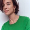 Emilia Cotton Crew Sweater Rich Emerald Emilia Cotton Crew Sweater Rich Emerald