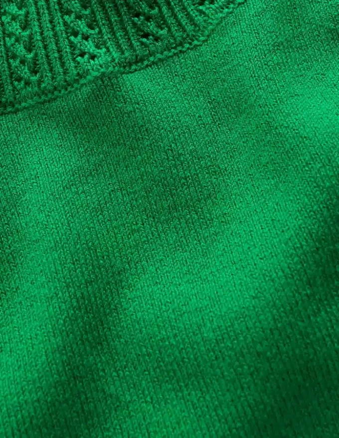 Emilia Cotton Crew Sweater Rich Emerald Emilia Cotton Crew Sweater Rich Emerald