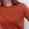 Emilia Cotton Crew Sweater Roasted Chestnut Brown Emilia Cotton Crew Sweater Roasted Chestnut Brown
