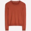 Emilia Cotton Crew Sweater Roasted Chestnut Brown Emilia Cotton Crew Sweater Roasted Chestnut Brown