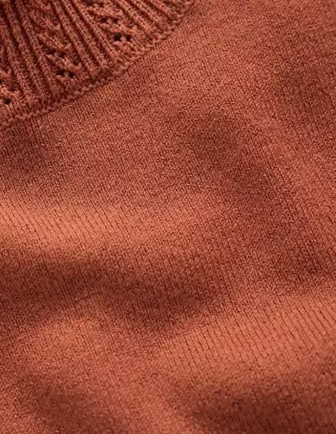 Emilia Cotton Crew Sweater Roasted Chestnut Brown Emilia Cotton Crew Sweater Roasted Chestnut Brown