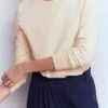 Emilia Cotton Crew Sweater Warm Ivory Emilia Cotton Crew Sweater Warm Ivory