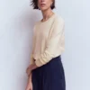 Emilia Cotton Crew Sweater Warm Ivory Emilia Cotton Crew Sweater Warm Ivory