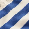 Emilia Cotton Crew T-shirt Denim Blue/ Warm Ivory Emilia Cotton Crew T-shirt Denim Blue/ Warm Ivory