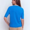 Emilia Cotton Crew T-shirt Kingfisher Blue Emilia Cotton Crew T-shirt Kingfisher Blue