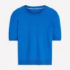 Emilia Cotton Crew T-shirt Kingfisher Blue Emilia Cotton Crew T-shirt Kingfisher Blue