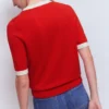 Emilia Cotton Crew T-shirt Merida Red, Ivory Emilia Cotton Crew T-shirt Merida Red, Ivory