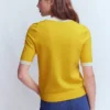 Emilia Cotton Crew T-shirt Pineapple Yellow, Ivory Emilia Cotton Crew T-shirt Pineapple Yellow, Ivory