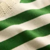 Emilia Cotton Crew T-shirt Promenade Green/ Ivory Stripe Emilia Cotton Crew T-shirt Promenade Green/ Ivory Stripe