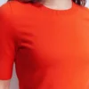 Emilia Cotton Crew T-shirt Sunset Orange Emilia Cotton Crew T-shirt Sunset Orange
