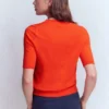 Emilia Cotton Crew T-shirt Sunset Orange Emilia Cotton Crew T-shirt Sunset Orange
