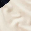 Emilia Cotton Crew T-shirt Warm Ivory, Navy Emilia Cotton Crew T-shirt Warm Ivory, Navy