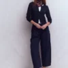 Emilia Cotton Cropped Cardigan Navy Emilia Cotton Cropped Cardigan Navy
