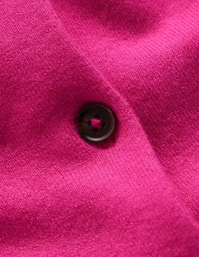 Emilia Cotton Cropped Cardigan Pink Peony Emilia Cotton Cropped Cardigan Pink Peony