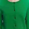 Emilia Cotton Cropped Cardigan Rich Emerald Emilia Cotton Cropped Cardigan Rich Emerald