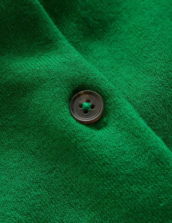 Emilia Cotton Cropped Cardigan Rich Emerald Emilia Cotton Cropped Cardigan Rich Emerald
