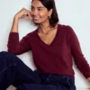 Emilia Cotton V Neck Sweater Deep Wisteria Emilia Cotton V Neck Sweater Deep Wisteria