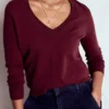 Emilia Cotton V Neck Sweater Deep Wisteria Emilia Cotton V Neck Sweater Deep Wisteria