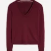Emilia Cotton V Neck Sweater Deep Wisteria Emilia Cotton V Neck Sweater Deep Wisteria