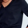 Emilia Cotton V Neck Sweater Navy Emilia Cotton V Neck Sweater Navy