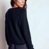 Emilia Cotton V Neck Sweater Navy Emilia Cotton V Neck Sweater Navy