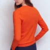 Emilia Cotton V Neck Sweater Sunset Orange Emilia Cotton V Neck Sweater Sunset Orange