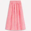 Emma Linen Maxi Skirt Bright Cherry and Ivory Stripe Emma Linen Maxi Skirt Bright Cherry and Ivory Stripe