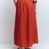 Emma Linen Maxi Skirt Burnt Orange Emma Linen Maxi Skirt Burnt Orange