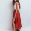 Emma Linen Maxi Skirt Burnt Orange Emma Linen Maxi Skirt Burnt Orange