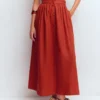 Emma Linen Maxi Skirt Burnt Orange Emma Linen Maxi Skirt Burnt Orange