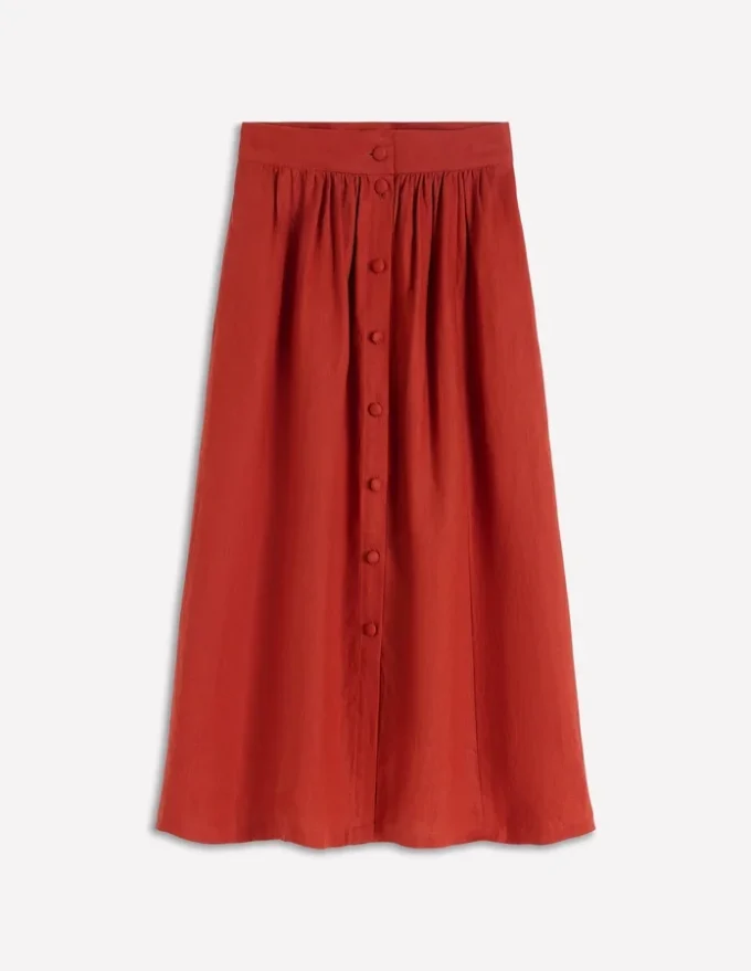 Emma Linen Maxi Skirt Burnt Orange Emma Linen Maxi Skirt Burnt Orange