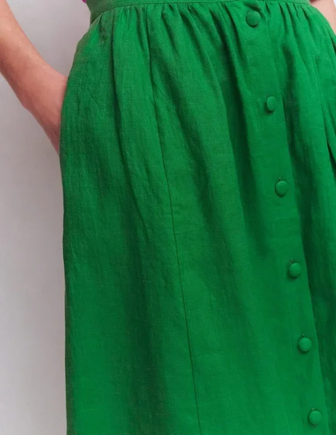 Emma Linen Maxi Skirt Highland Green Emma Linen Maxi Skirt Highland Green