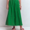 Emma Linen Maxi Skirt Highland Green Emma Linen Maxi Skirt Highland Green